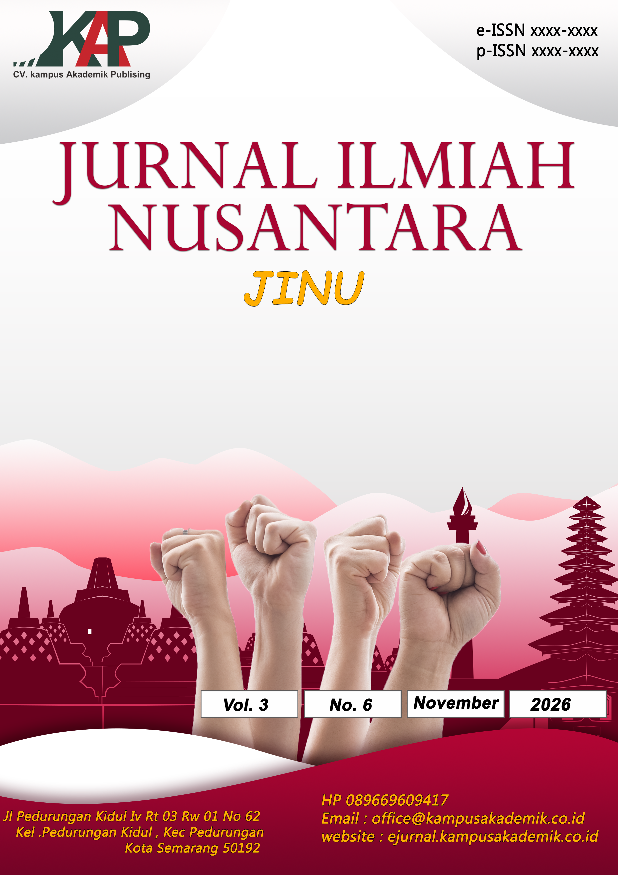 					View Vol. 3 No. 6 (2026): Jurnal Ilmiah Nusantara November 2026
				